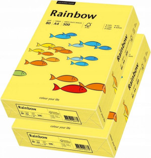 Papier ksero Rainbow A4 80g 500 arkuszy żółty x2