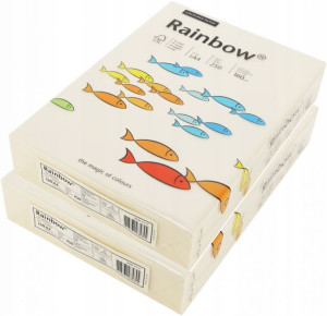 Papier ksero Rainbow A4 160g kremowy 250 ark. x2