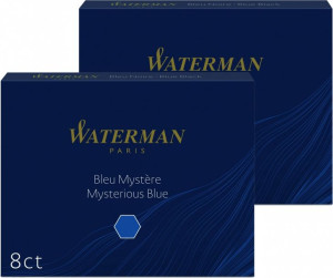 Naboje do piór Waterman 2x8szt czarno-niebieski