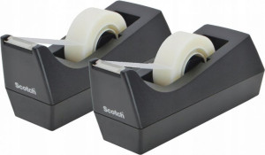 Podajnik do taśm Scotch (C-38) 19mm-33m czarny x 2