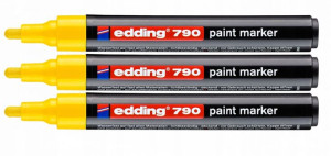 Marker olejowy EDDING 790 3,0mm żółty x 3 sztuki