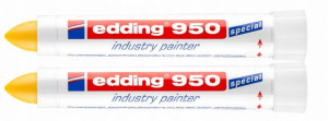 Marker przemysłowy w paście edding 950 żółty x 2