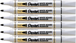 Marker Suchościeralny Pentel Czarny Mw85 X 6 Szt