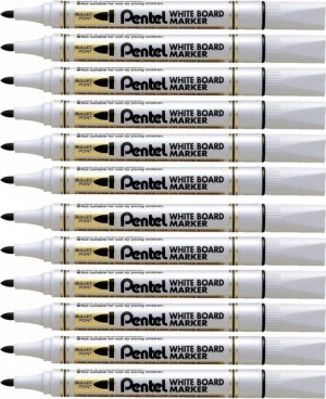 Marker do tablic suchościeralny Pentel -czarny x12