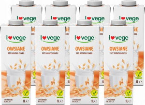 Napój roślinny Lovege bez cukru owsiany 8x1l
