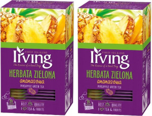 Herbata zielona smakowa w kopertach Irving 40 szt