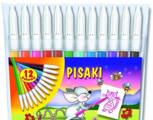 Pisak Kamet okrągła 1mm 12szt mix kolorów