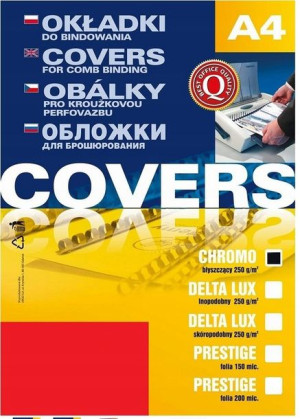 Okładki Do Bindowania A4 Chromo Czerwone 100szt