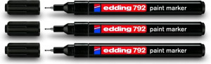 Marker lakierowy Edding 792 czarny x 3 SZTUKI