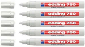 Marker Olejowy Edding 750 Biały X 5 Sztuk