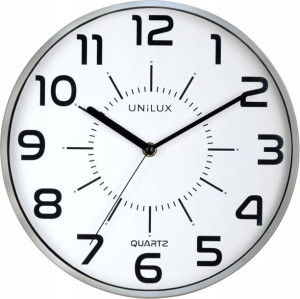 Zegar ścienny Unilux Pop 28.5cm biały metaliczny
