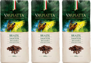 Kawa ziarnista Vaspiatta Brazil Santos 1kg x 3