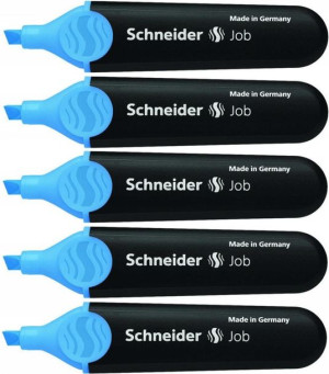 Zakreślacz Schneider Job ścięta niebieski x 5