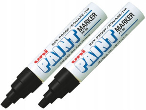 Marker olejny UNI PX30 ścięty pisak CZARNY x 2 szt