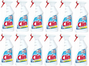 Clin Lemon cytrynowy płyn mycia szyb okien x12