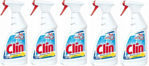 Clin Lemon cytrynowy płyn mycia szyb okien x5