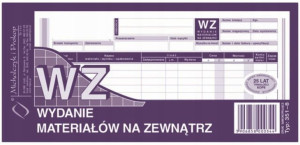 WZ wydanie materiałów na zewnątrz 1/3 A4 MiP 80k