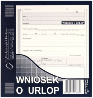 Druk MiP Wniosek o Urlop 513-4 2/3 A5 11459