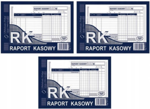 Druk akcydensowy Raport kasowy A5 1 kopia 80k x3