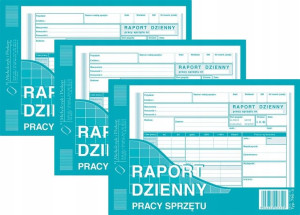 Raport dzienny pracy sprzętu A5 790-3 80 kartek x3