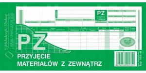 Druk Pz 352-8 Przyjęcie Materiałów Z Zewnątrz