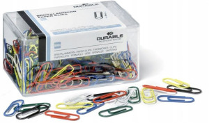 Spinacze Durable okrągłe 26mm 500szt mix kolorów
