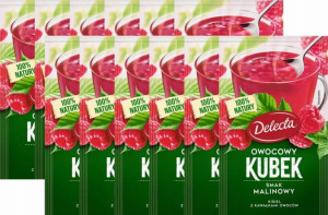 Kisiel Delecta z kawałkami owoców malinowy 12x30g