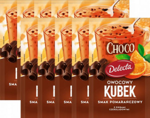 Kisiel Delecta pomarańczowy z czekoladą 10x32g