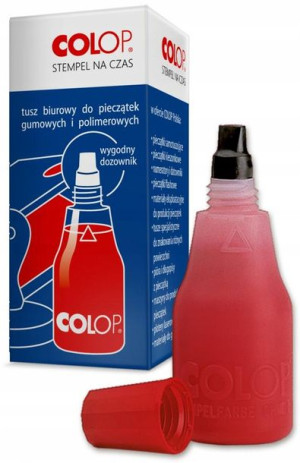 Tusz do pieczątek gumowych COLOP czerwony 25 ml