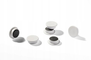 Magnesy do tablic średnica 21mm białe 20 sztuk
