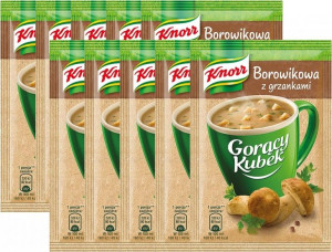 Zupa Knorr Gorący Kubek borowikowa z grzankami x10