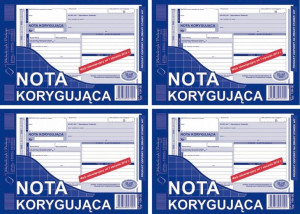 Druk Michalczyk Prokop nota korygująca 1083E A5 x4