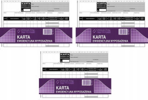 Karta ewidencji wyposażenia A5 346-3 druk x3