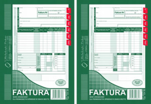 Druk akcydensowy faktura VAT brutto uproszczona x2