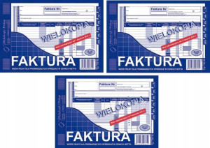Druki Faktura Vat Wzór Pełny Ceny Netto 100-3e X 3