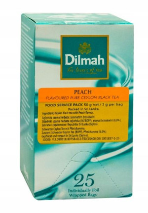 Herbata czarna Dilmah brzoskwinia 25szt x 2g