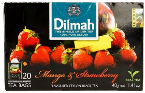 Herbata czarna Dilmah truskawki i mango 20szt x 2g