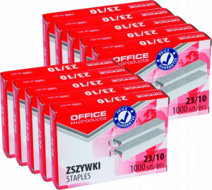 Zszywki Office Products 23/10 10000szt srebrny
