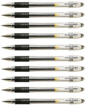Pióro żelowe Pilot G1 Grip 0.5mm czarny x 10