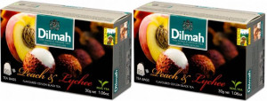 Herbata czarna Dilmah brzoskwinia i liczi 40szt