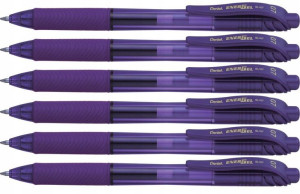 Pióro automatyczne Pentel EnerGel fioletowe x 6
