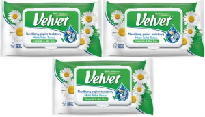 Papier nawilżany Velvet Camomile Aloe Vera 42sz x3
