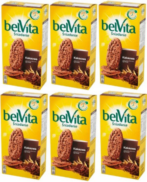 Ciastka Belvita 5 zbóż kakao 300g x 6
