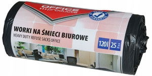 Worki na śmieci Office Products 120l 69x109cm 25sz