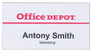 Identyfikator Office Depot z klipsem 75x40mm 50szt