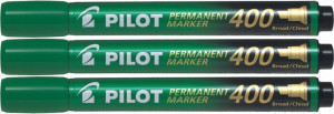 Marker permanentny Pilot SCA-400 ścięty zielony x3
