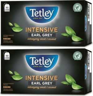 Herbata Earl Grey czarna Tetley Intensive 2x50szt