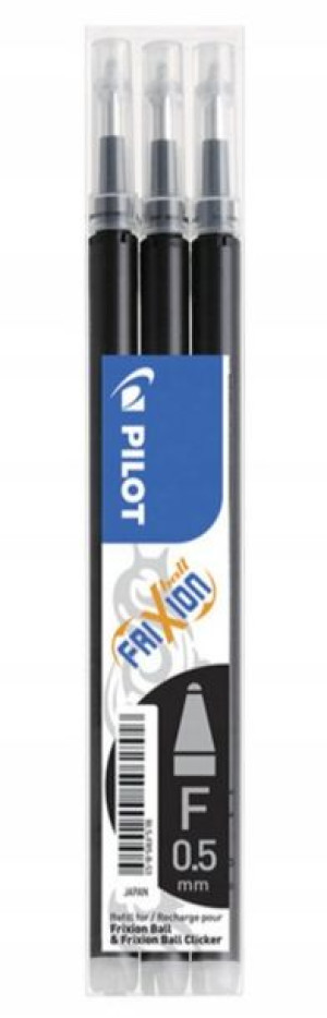 Pilot Frixion 3 Wkłady 0,5 Mm Czarne Oryginalne