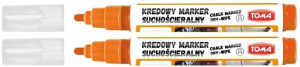 Marker kredowy suchościeralny Toma pomarańczowy x2