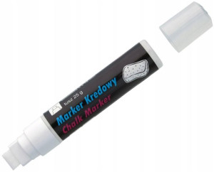 Marker kredowy Toma TO-290 ścięty 15mm x 8mm biały